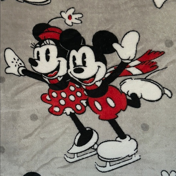 Disney Other - Disney Festive Children’s Mickey and Minnie Gray Blanket Set.